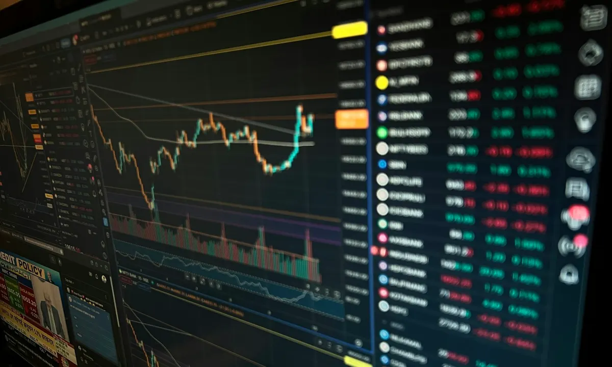 Trading terminal with charts and an order book